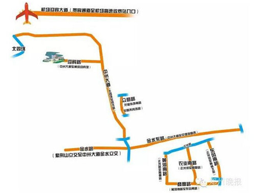 郑州多处道路被管制，各位车主请绕行